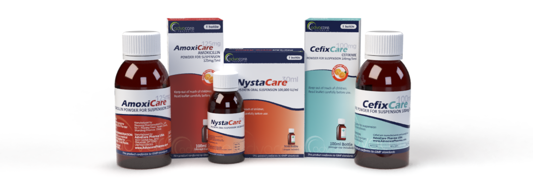 Pharmaceutical Suspensions available in powder and liquid dosage form.