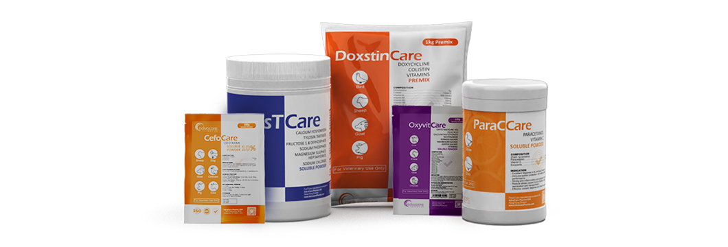Veterinary powders and premixes for pigs and other livestock animals.