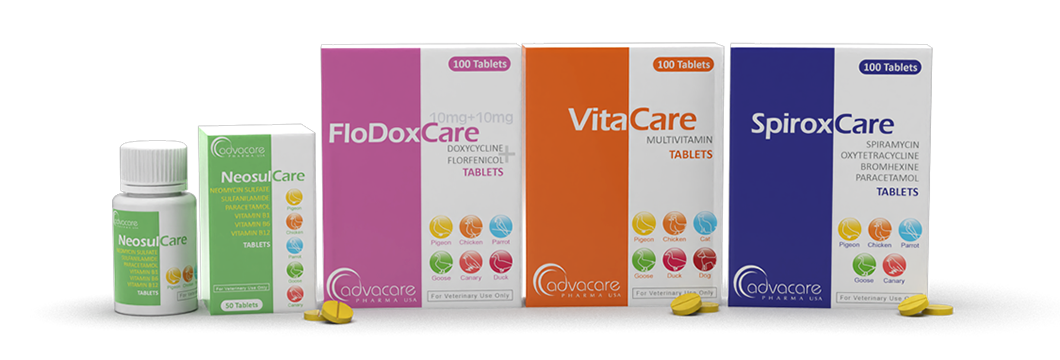 Boxes of veterinary tablets for treatment of livestock and small animals.