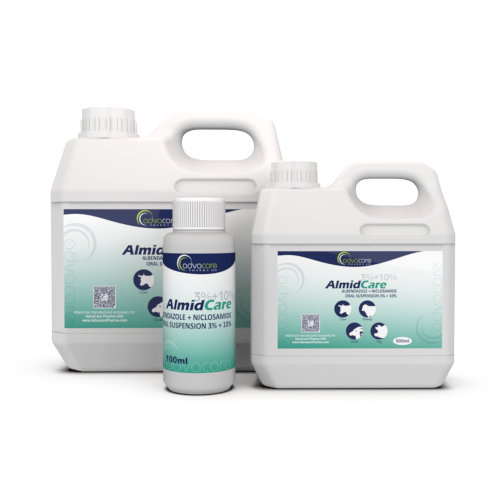 Suspension Orale d'Albendazole + Niclosamide (Bouteille de 100ml, 500bouteille de ml et 1bouteille de L)