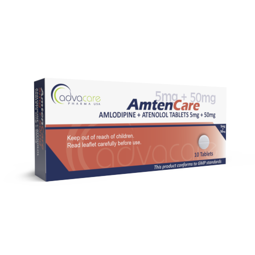 Amlodipine + Atenolol Tablets (box of 10 tablets)