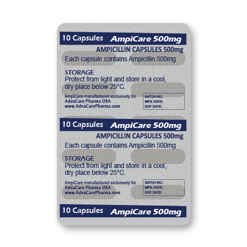 Cápsulas de Ampicilina (blíster de 10 cápsulas)