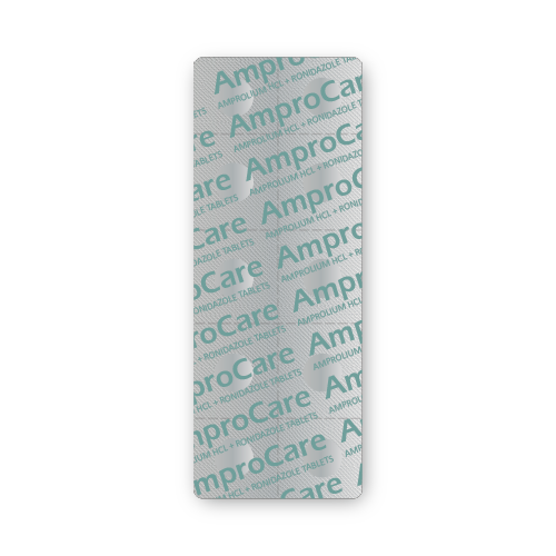 Amprolium HCl + Ronidazole Tablets (blister of 10 tablets)