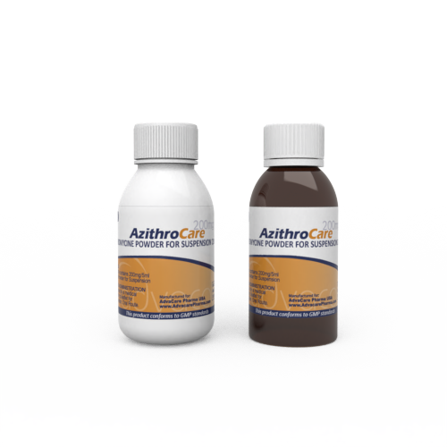 Azitromicina para Suspensión Oral (1 frasco de plástico blanco y 1 frasco de plástico ámbar)