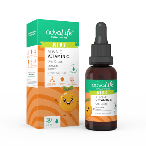 Gouttes de vitamine C pour enfants (1 boîte et 1 bouteille)