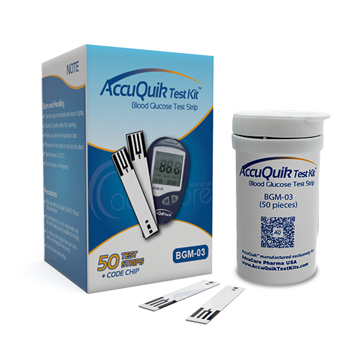 Bandelettes de Test de Glucose (boîte et bouteille de 50 bandes)