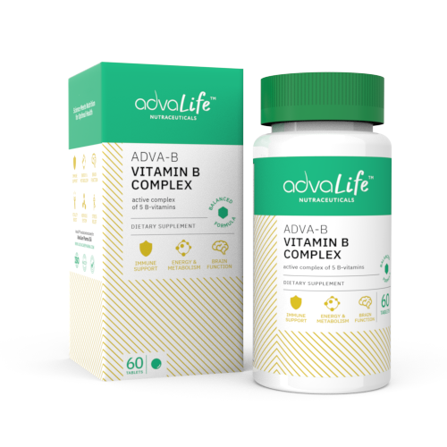 Comprimidos de Complejo de Vitaminas B (1 caja y 1 frasco)