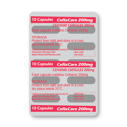 Cefixime Capsules (blister of 10 capsules)