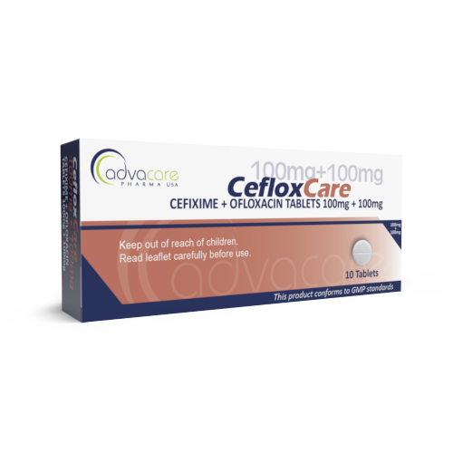 Cefixime + Ofloxacin Tablets (box of 10 tablets)