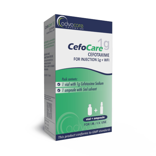 Cefotaxima sódica con agua para inyección (caja de 1 frasco)