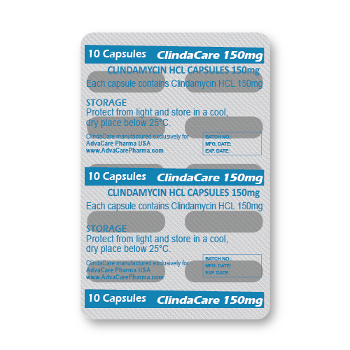 Clindamycin HCl Capsules (blister of 10 capsules)