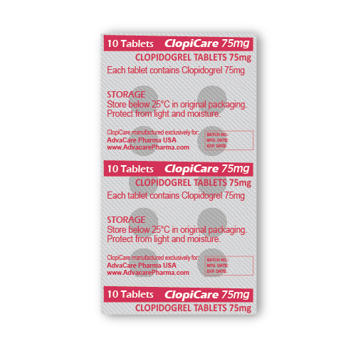 Clopidogrel Tablets (blister of 10 tablets)