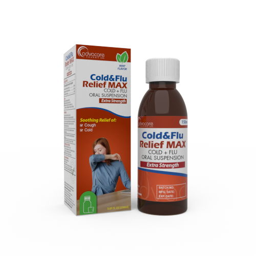 Cold + Flu MAX Oral Suspension (1 box and 1 bottle)