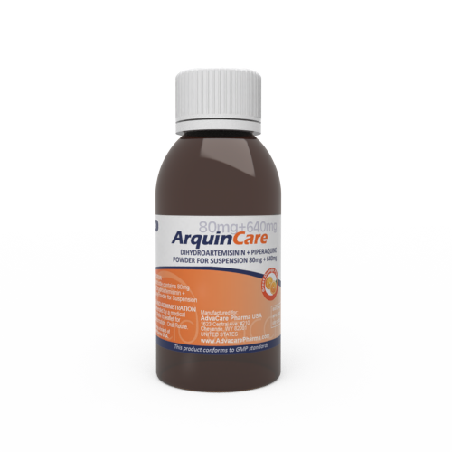 Dihydroartemisinin + Piperaquine for Oral Suspension (1 white plastic bottle and 1 amber plastic bottle)
