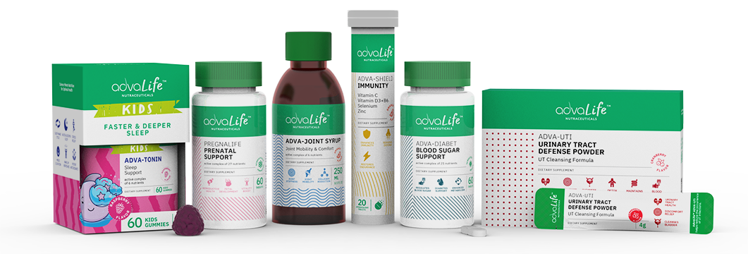 Supplements for targeting specific health conditions manufactured by AdvaCare Pharma.