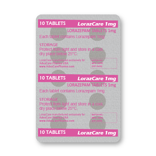 Comprimés de Lorazépam (blister de 10 comprimés)
