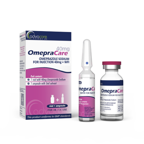 Omeprazol para Inyección (1 caja, 1 frasco y 1 ampolla de agua para inyección (WFI))