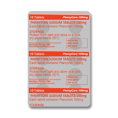 Phenytoin Sodium Tablets (blister of 10 tablets)