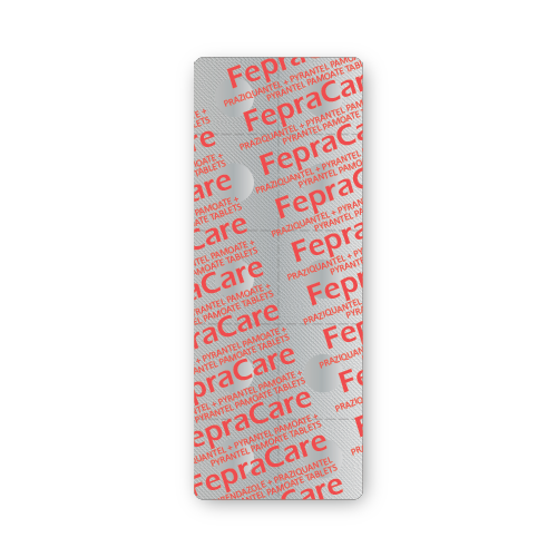 Praziquantel + Pyrantel Pamoate + Febantel Tablets (blister of 10 tablets)