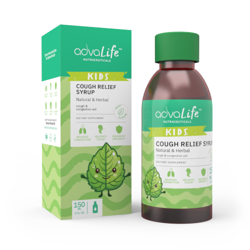 Sirop naturel contre la toux pour les enfants (1 boîte et 1 bouteille)