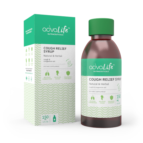 Sirop naturel contre la toux pour adultes (1 boîte et 1 bouteille)