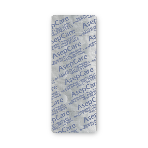 Sulfadimidine + Trimethoprim + Oxytetracycline HCl + Tylosin Tartrate + Norsulfazole Tablets (blister of 10 tablets)