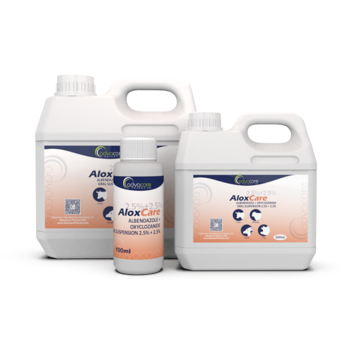 Suspension Orale d'Albendazole + Oxyclozanide (Bouteille de 100ml, 500bouteille de ml et 1bouteille de L)