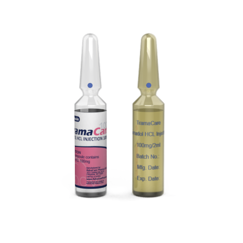 Tramadol Injection (1 ampoule ceramic printing and 1 ampoule labelling)