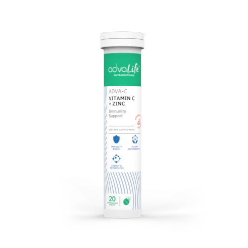 Comprimidos Efervescentes de Vitamina C + Zinc (tubo de 20 comprimidos)