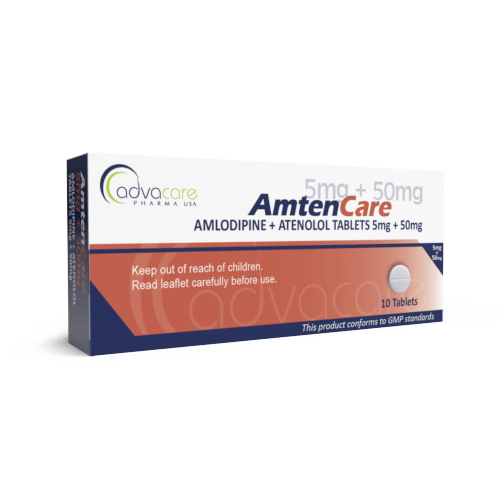 Comprimidos de Amlodipina + Atenolol (caja de 10 comprimidos)