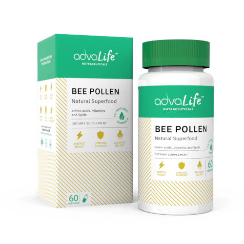 Capsules de Pollen d'Abeille (1 boîte et 1 bouteille)