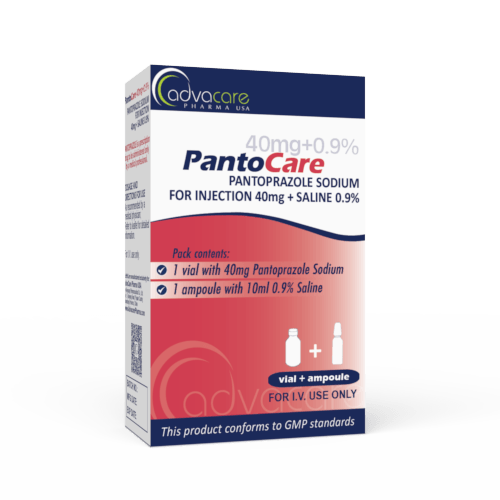 Pantoprazole avec solution saline pour injection (boîte de 1 flacon et 1 ampoule de WFI)