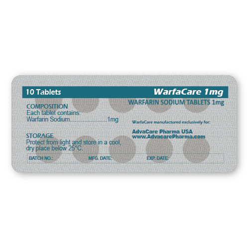 Warfarin Tablets (blister of 10 tablets)