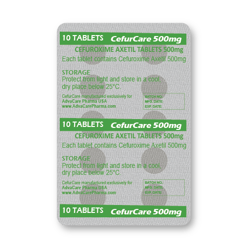 Cefuroxime Axetil Tablets (blister of 10 tablets)