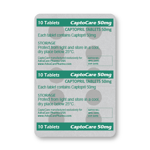 Captopril Tablet (blister of 10 tablets)