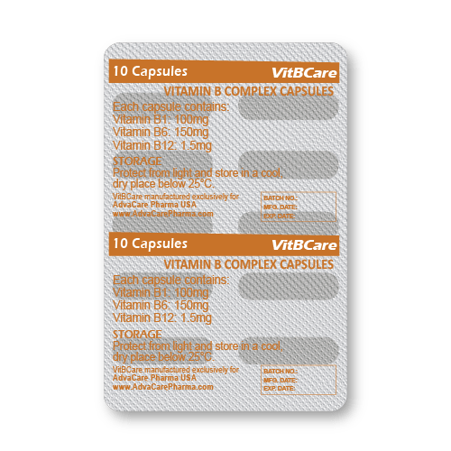 Cápsulas de Complejo de Vitamina B (blíster de 10 cápsulas)