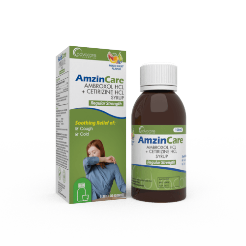 Jarabe de Ambroxol HCl + Cetirizina HCl (1 caja y 1 frasco)