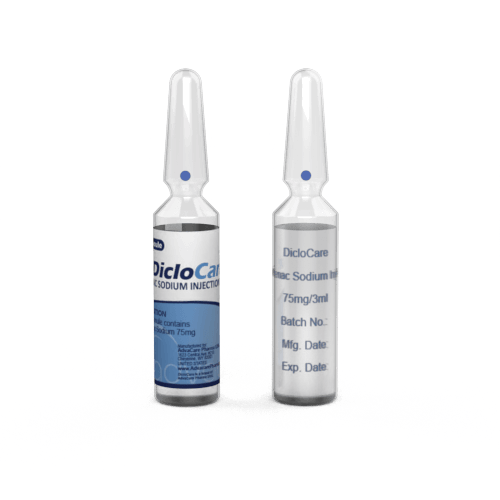 Diclofenac Sodium Injection (1 ampoule ceramic printing and 1 ampoule labelling)