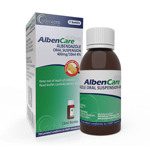 Albendazole Oral Suspension (1 box and 1 bottle)