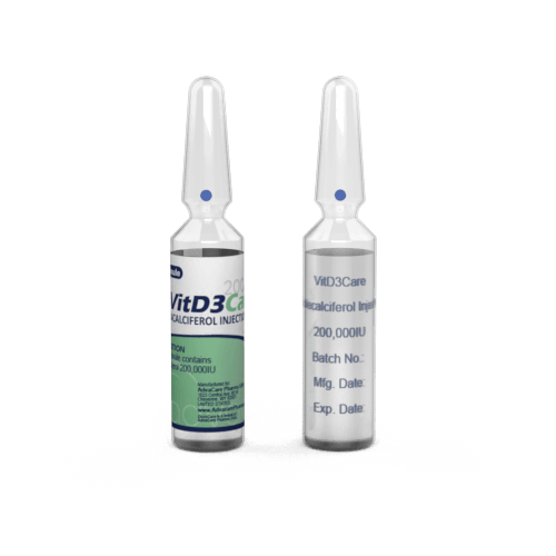 Cholecalciferol Injection (1 ampoule ceramic printing and 1 ampoule labelling)