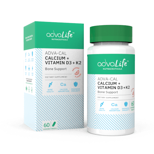 Comprimés de Vitamines Calcium + D3 + K2 (1 boîte et 1 bouteille)