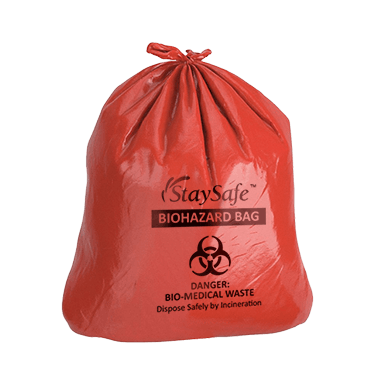 Biohazard Bag Flat Open