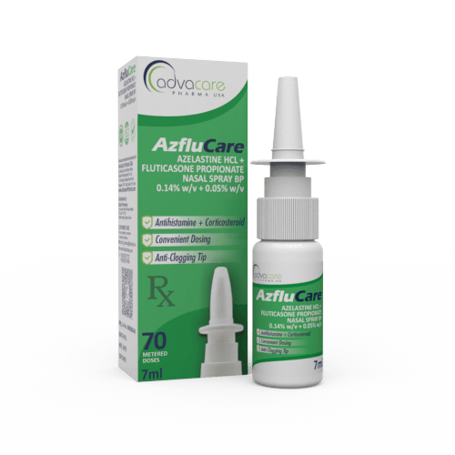 Spray Nasal de Azelastina HCl + Propionato de Fluticasona (1 caja y 1 frasco spray)