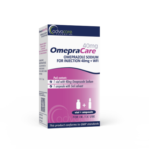 Omeprazol con Agua para Inyección (caja de 1 frasco y 1 ampolla de WFI)