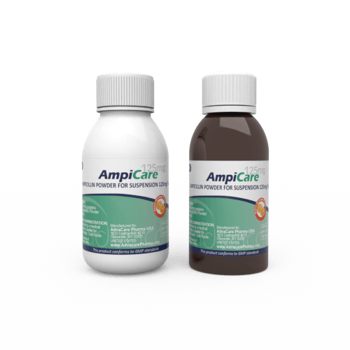 Ampicillin for Oral Suspension (1 white plastic bottle and 1 amber plastic bottle)