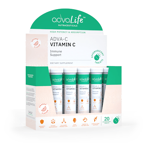 Comprimés Effervescents de Vitamine C (boîte de 12 tubes)