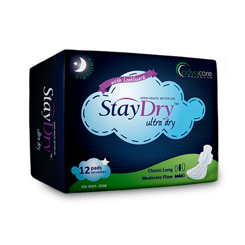 Sanitary Pads Nighttime (a PE bag of 12 pieces)