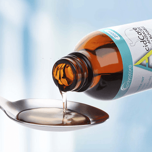 Syrups for pharmaceutical and medicinal usage stored in a bottle.