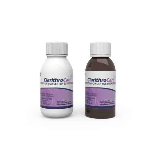 Clarithromycin for Oral Suspension (1 white plastic bottle and 1 amber plastic bottle)