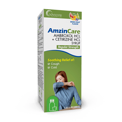 Ambroxol HCl + Cetirizine HCl Syrup (box of 1 bottle)